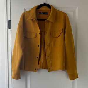Zara cropped suede jacket/overshirt